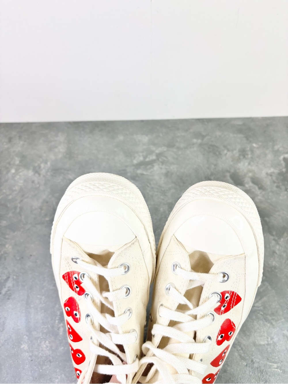 Converse Chuck Taylor All Star 70 Hi Comme des Garcons PLAY Multi-Heart White - Picture 10 of 13
